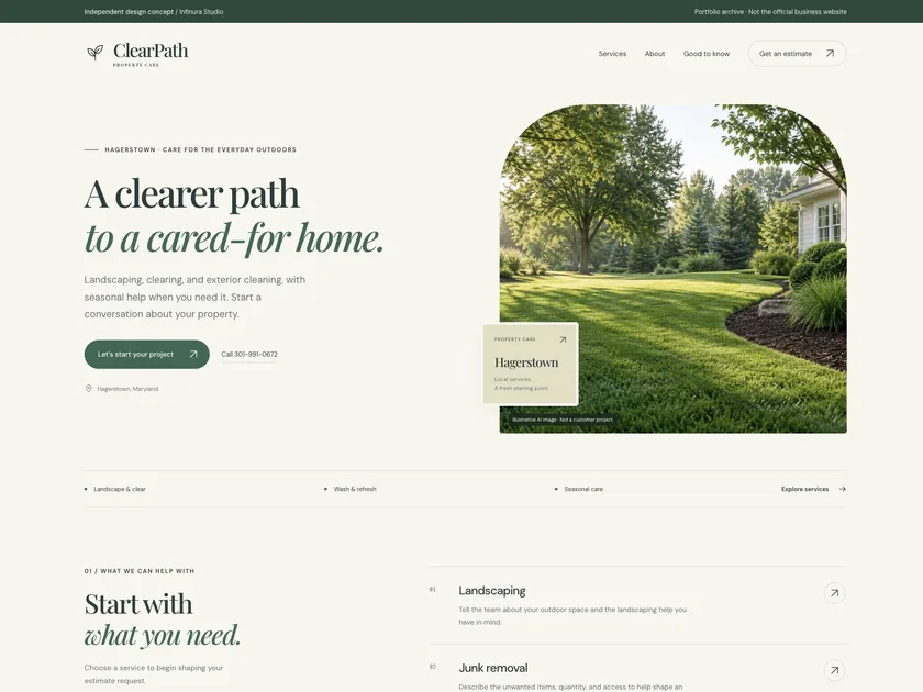 ClearPath Services website design