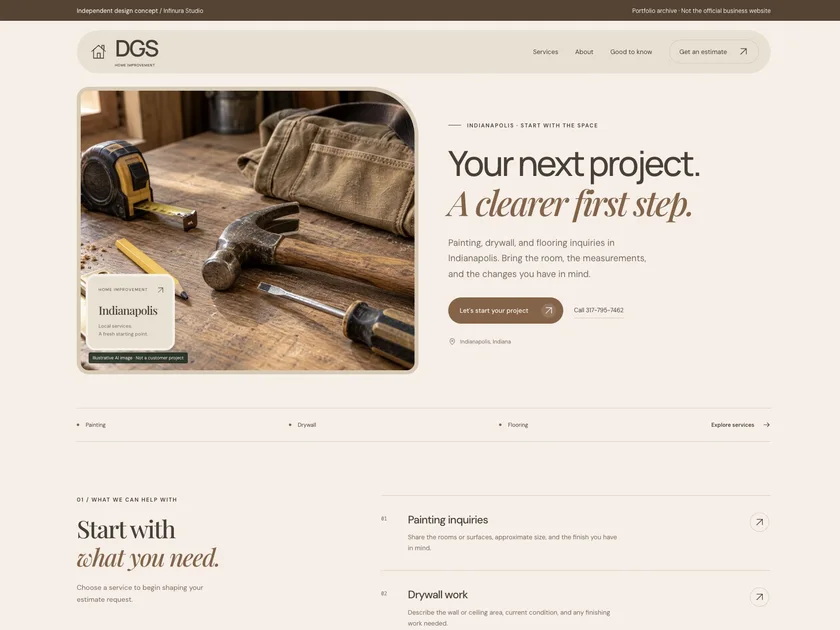 DGS General Contractor website design