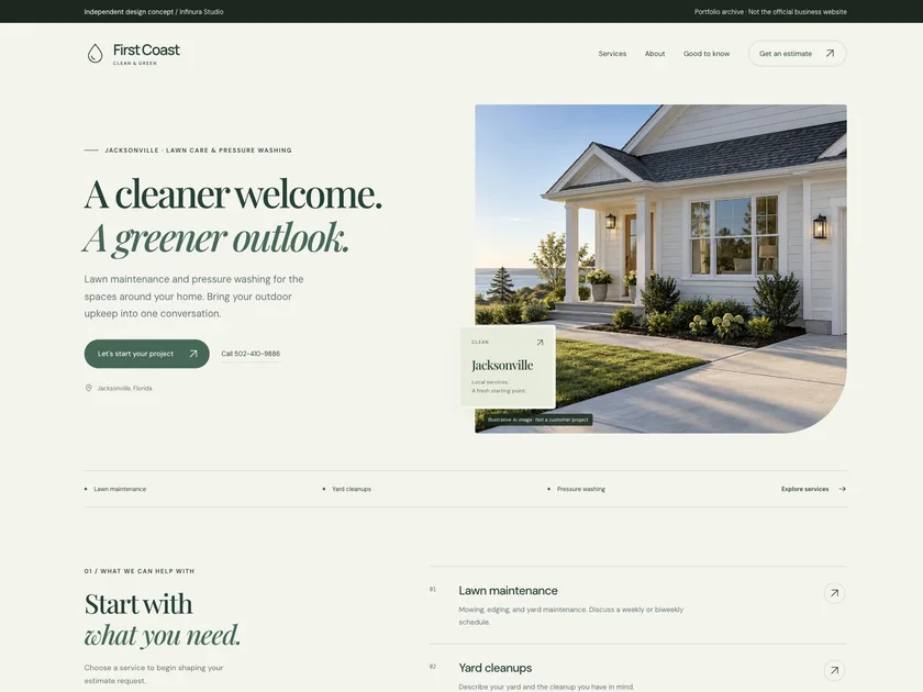 First Coast Clean and Green website design