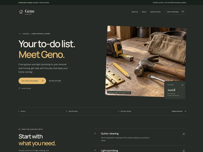 Geno HandyMan website design