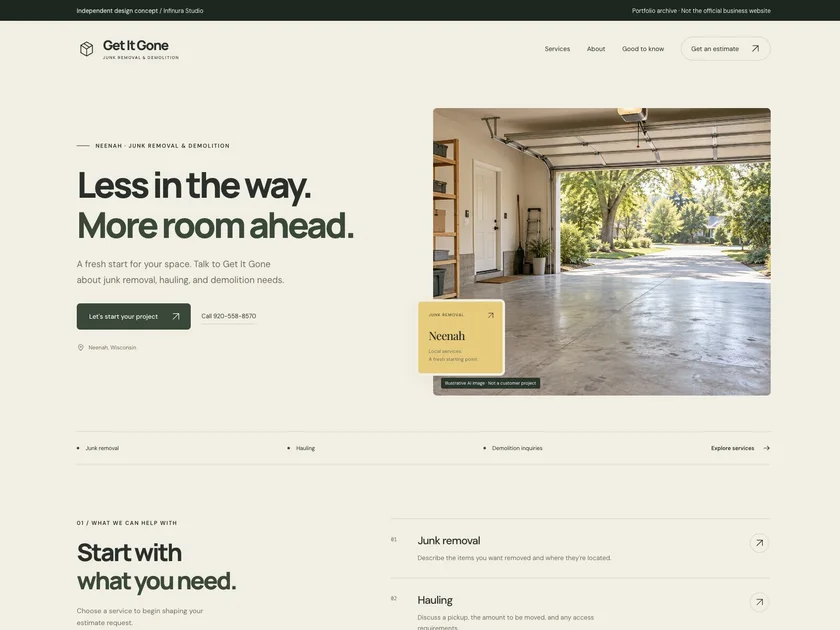 Get It Gone Junk Removal & Demolition website design
