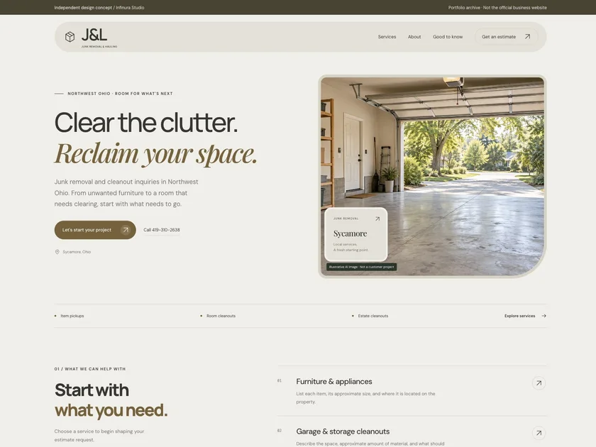 J&L Junk Removal website design