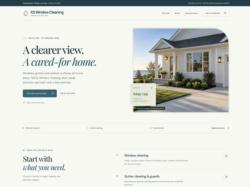 KS Window Cleaning LLC website design