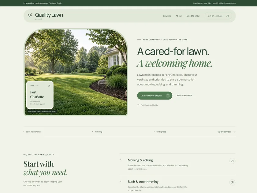 Quality Lawn Care, LLC website design