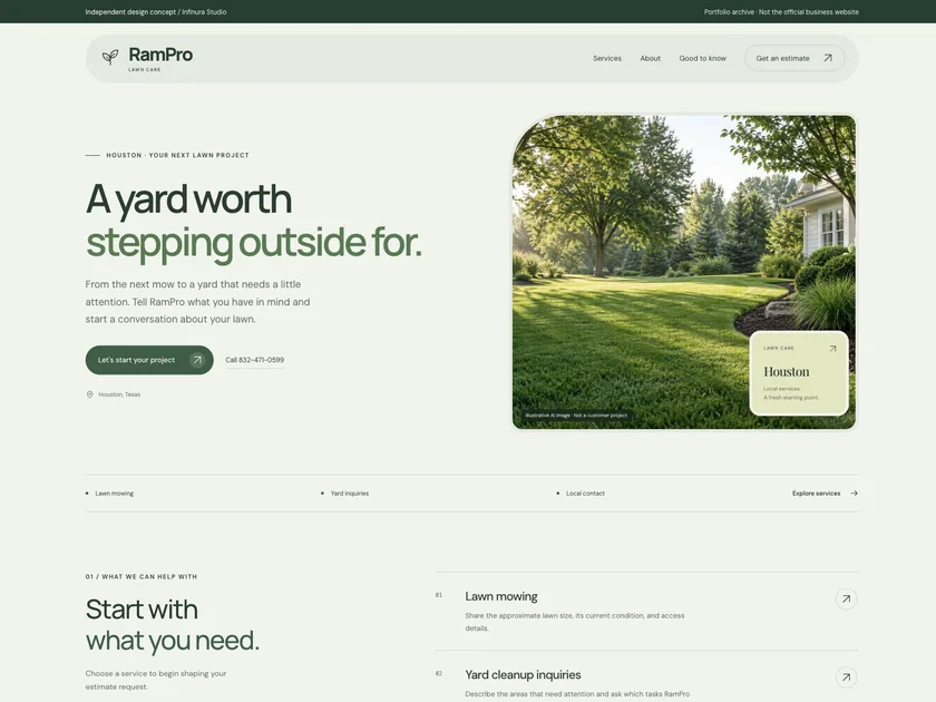 RamProLawnCare website design