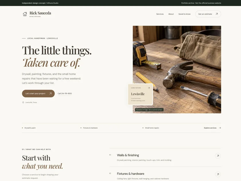 Rick Sauceda website design