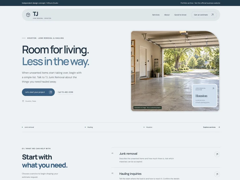 TJ Junk Removal website design